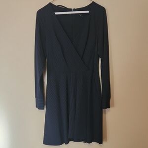 Club Monaco Long Sleeve Naby Striped Dress